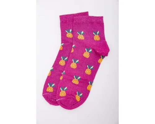 Жіночі шкарпетки, кольору фуксії з принтом, 167R362
