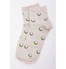 Жіночі шкарпетки, бежевого кольору з принтом, 167R362