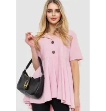 Блузка-туніка  -уцінка, колір світло-рожевий, 186R024-U