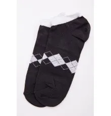 Жіночі короткі шкарпетки, чорного кольору з ромбами, 131R137108