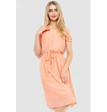 Сукня однотонна, колір персиковий, 230R006-11