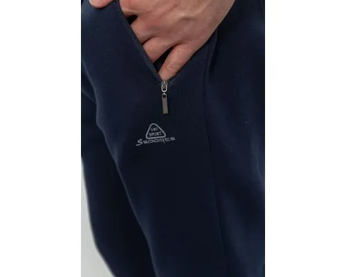 Спорт чоловічі штани на флісі, колір темно-синій, 244R4740