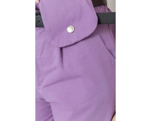 Шорти жіночі з ременем, колір світло-фіолетовий, 214R9801