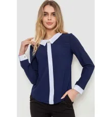 Блуза шифонова, колір темно-синій, 186R102-1