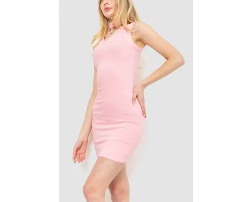Сукня однотонна  -уцінка, колір рожевий, 186R019-U-4