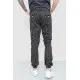 Чоловічі штани в смужку, колір сіро-чорний, 157R2004