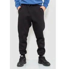 Спорт чоловічі штани на флісі, колір чорний, 237R010
