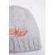 Дитяча шапка, бежево-теракотового кольору з вишивкою, 167R7778-1