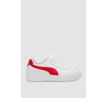 Кеди жіночі на шнурках, колір біло-червоний, 248R151-22