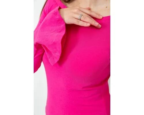 Кофта жіноча однотонна 244R200-1, колір рожевий, 244R201-1