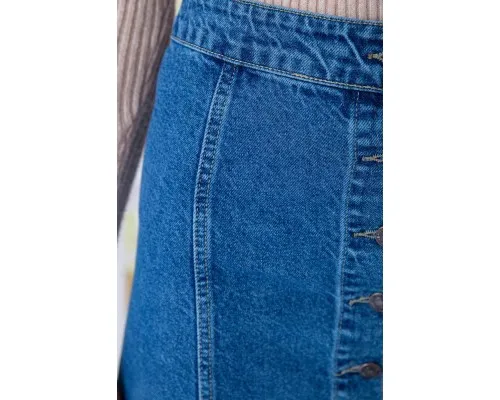 Джинсова міні-спідниця на ґудзиках, синього кольору, 164R2218