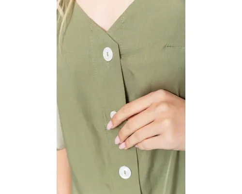 Блуза на бретелях, колір оливковий, 102R215