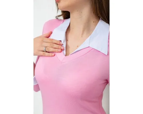 Кофта жіноча, колір рожево-білий, 186R307-1