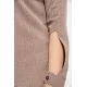 Коротка сукня батал, коричневого кольору, 102R083