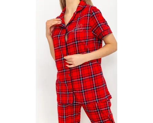 Жіноча піжама в клітину, колір червоний, 219RP-250