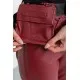Штани жіночі з екошкіри, колір бордовий, 186R5205