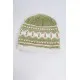 Дитяча шапка, зелено-білого кольору з узором, 167R7781