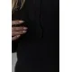 Кофта-батник жіноча з капюшоном, колір чорний, 244R2029