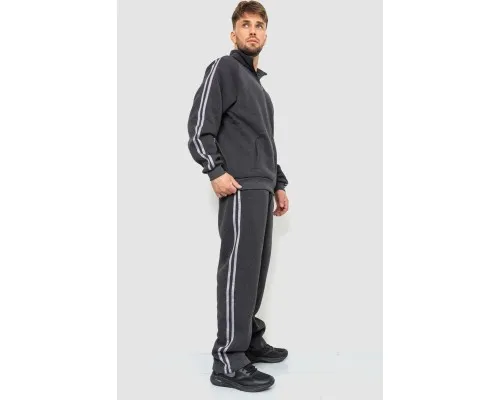 Спорт чоловічий костюм на флісі, колір темно-сірий, 244R932