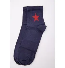 Чоловічі шкарпетки середньої довжини, темно-синього кольору, 167R412