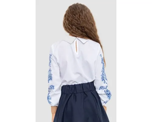 Блузка ошатна для дівчаток, колір біло-синій, 172R026-1