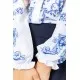 Блузка ошатна для дівчаток, колір біло-синій, 172R026-1