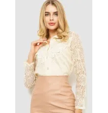 Блуза жіноча ошатна, колір кремовий, 204R160