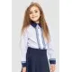 Блузка ошатна для дівчаток, колір біло-синій, 172R205-5