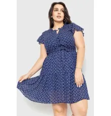 Сукня шифонова, колір синій, 230R023-1