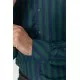 Сорочка чоловіча в смужку байкова, колір зелено-синій, 214R61-95-001