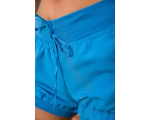 Жіночі бавовняні шорти, на резинці, колір Синій, 167R7012-1