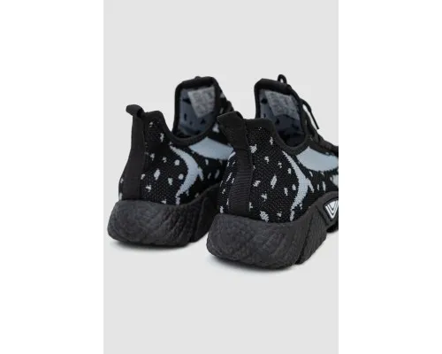Кросівки чоловічі текстиль, колір чорно-сірий, 243RU312-1