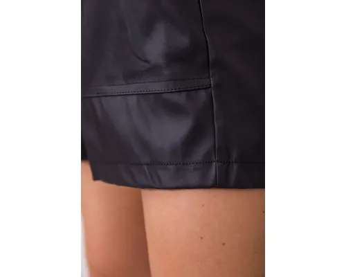 Утеплені жіночі шорти, чорного кольору, 102R295