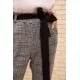 Жіночі вкорочені штани, в клітку, колір Сірий, 172R9313-1