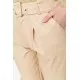 Штани жіночі з екошкіри, колір світло-бежевий, 186R5965