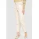 Штани жіночі з екошкіри, колір кремовий, 186R5965