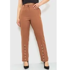 Класичні жіночі штани, прямого крою, колір Коричневий, 102R287