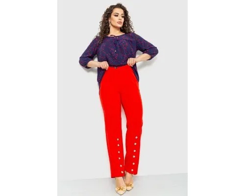 Класичні жіночі штани, прямого крою, колір Червоний, 102R287