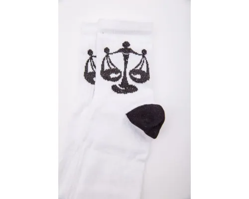 Жіночі білі шкарпетки з принтом 167R520-2