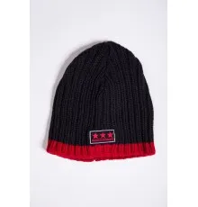 Чоловіча шапка, чорно-червоного кольору, 167R7785