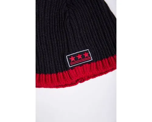 Чоловіча шапка, чорно-червоного кольору, 167R7785