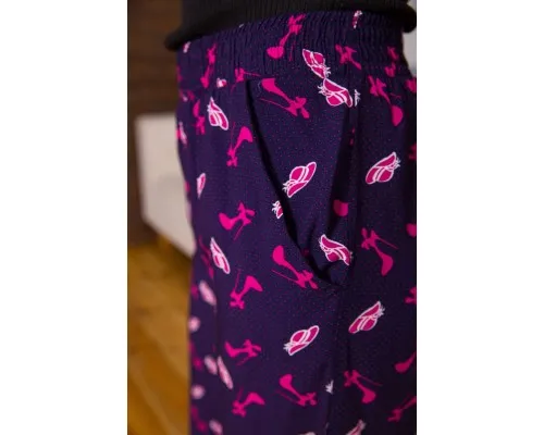 Штани жіночі, колір синьо-рожевий, 172R13200