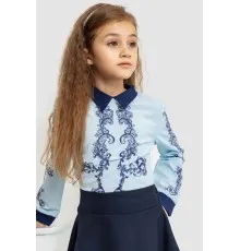 Блузка ошатна для дівчаток, колір синьо-блакитний, 172R026