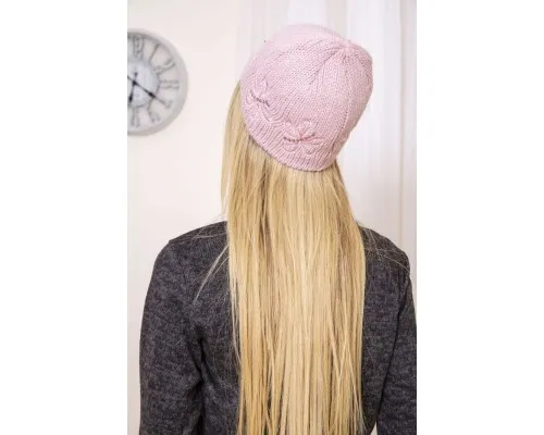Жіноча шапка, рожевого кольору, з вовни, 167R002