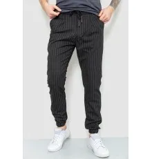 Чоловічі штани в смужку, колір чорний, 157R2010