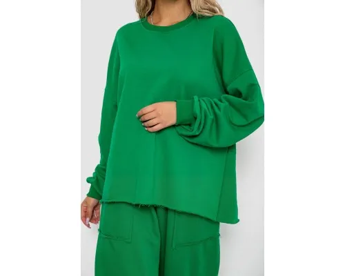 Спорт костюм жіночий двонитка, колір зелений, 102R7722