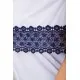 Шифонова блуза з відкритими плечами, колір Сіро-блакитний, 119R1540-7