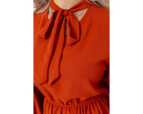 Ошатне плаття, колір теракотовий, 204R601