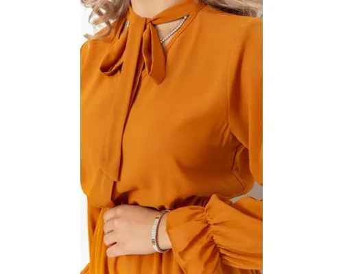 Ошатне плаття, колір бурштиновий, 204R601