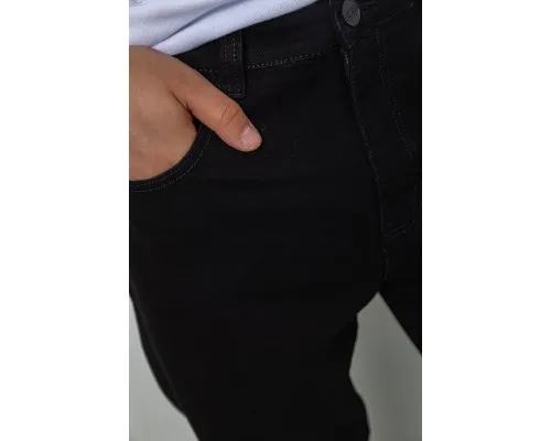 Джинси чоловічі однотонні, колір чорний, 244R8570-1